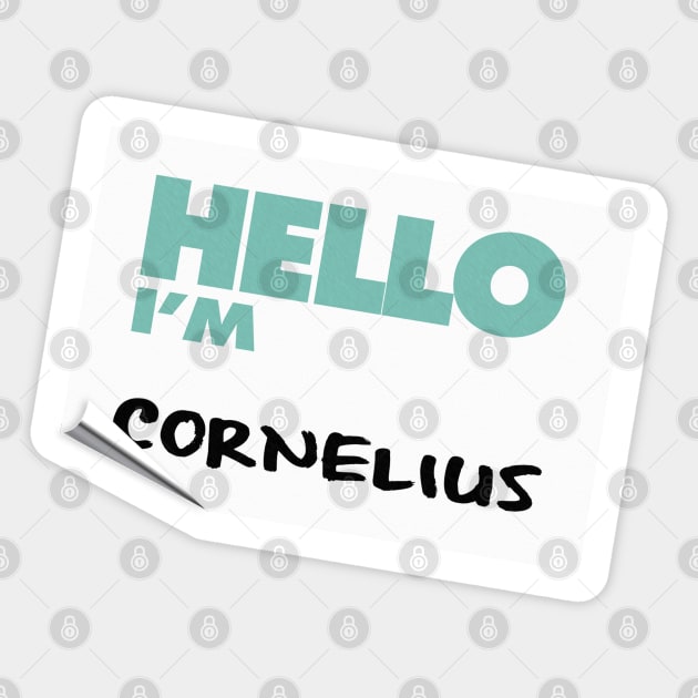 Hello I'm Cornelius Sticker by RetroCheshire